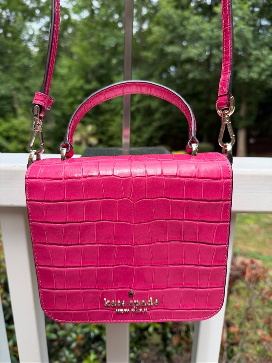 kate spade Handbags - kate spade Hot Pink Croc-Embossed Mini Top-Handle Bag